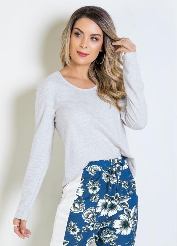 Casaco (Mescla Branco) com Capuz