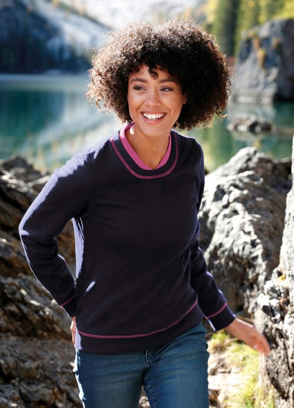 Casaco Moletinho Visual Duplo (Azul Marinho)