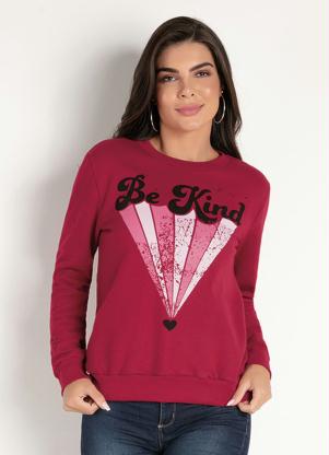 Casaco Moletom (Bord�) com Estampa