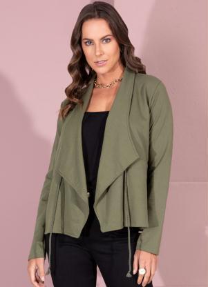 Casaco (Verde) com Ajuste na Cintura. Casaco (Verde) com Ajuste na Cintura.