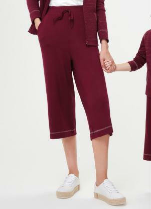 calça bordo feminina