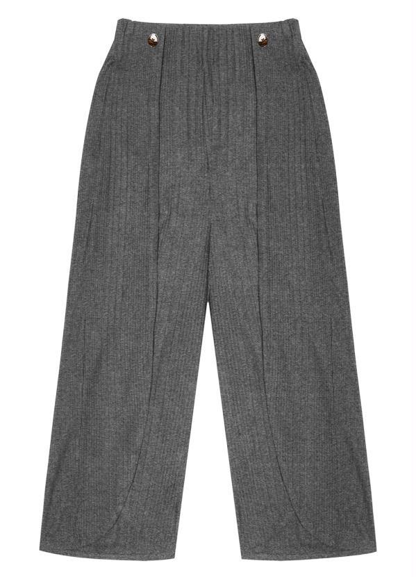 calça pantacourt cinza