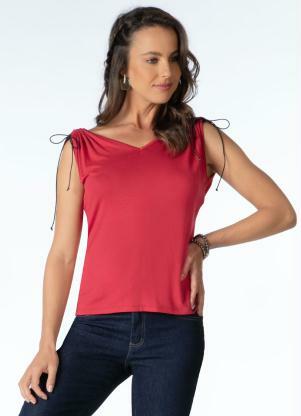 Blusa com Cordel nos Ombros (Bord�)