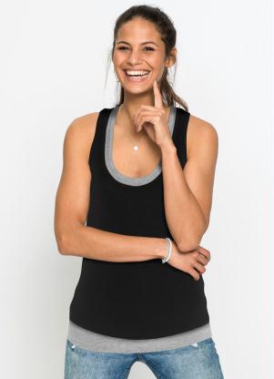 Regata B�sica Pack 2 (Preto/Mescla)