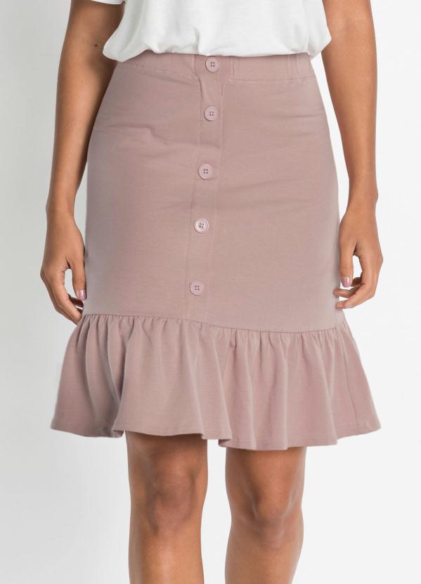 Saia com Babado na Barra (Rosa)