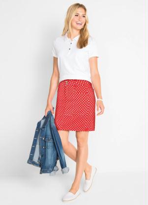 Saia de Sarja Color (Po� Vermelha)