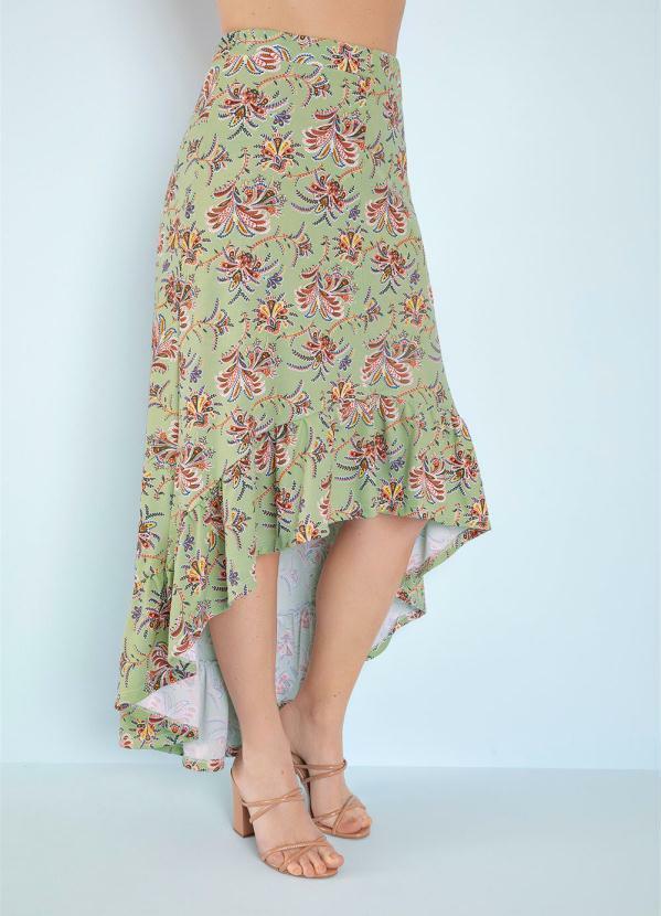 Saia Mullet (Paisley Verde) Moda Evang�lica