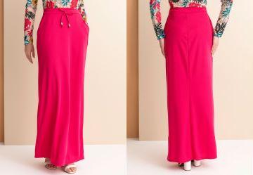 Saia Rosa com Bolso