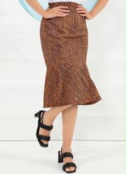 Saia Abstrata Laranja com C�s