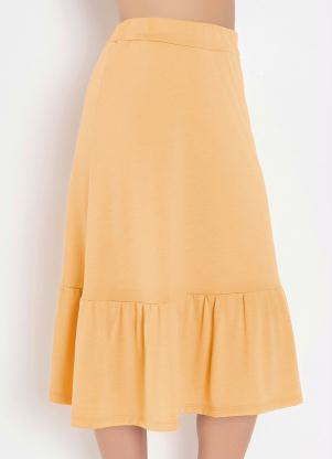 Saia (Amarela) com Babado Moda Evangélica Saia (Amarela) com Babado Moda Evangélica