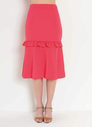 Saia com Babado (Rosa) Moda Evangélica Saia com Babado (Rosa) Moda Evangélica