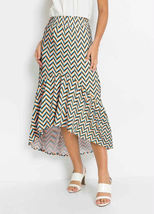 Saia com Babado (Verde/Marrom) Saia com Babado (Verde/Marrom)