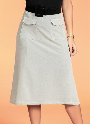 Saia com Bolsos (Branca) Moda Evang�lica