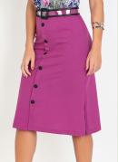 Saia com Bot�es F�csia 