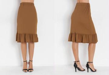 Saia com Forro Caramelo