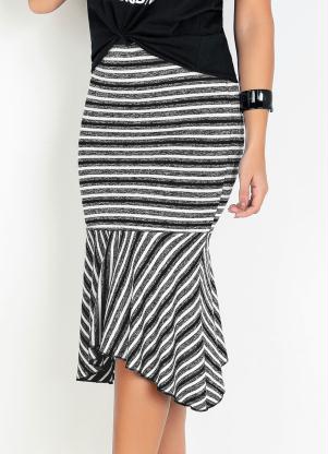 Saia com Ponta (Listrada Tricolor) Moda Evang�lica