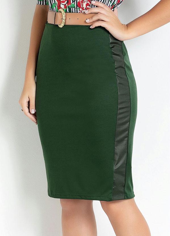 Saia com Recorte Lateral (Verde) Moda Evangélica Saia com Recorte Lateral (Verde) Moda Evangélica
