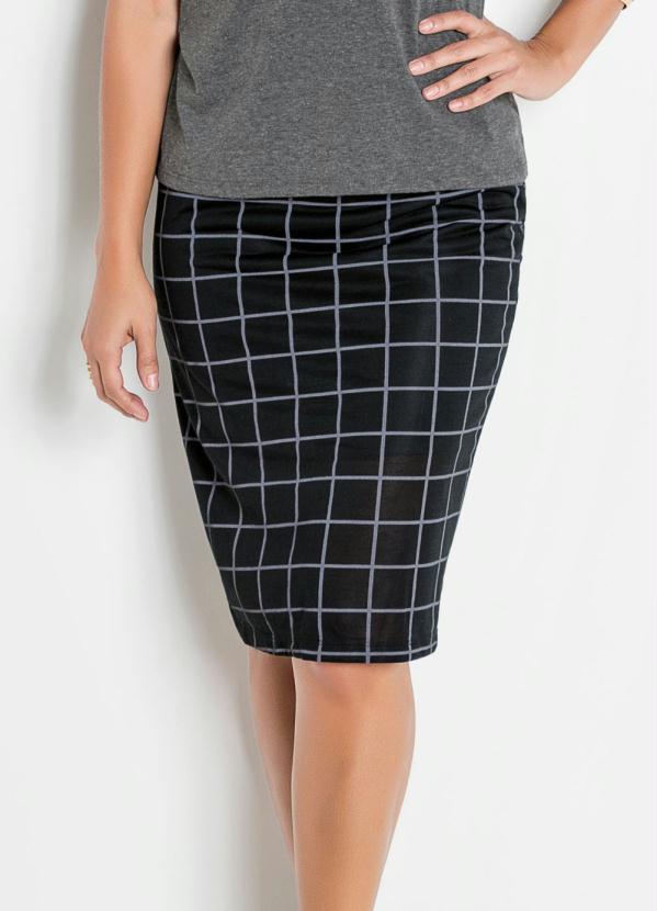 Saia de Cintura Alta (Xadrez) com Forro Saia de Cintura Alta (Xadrez) com Forro