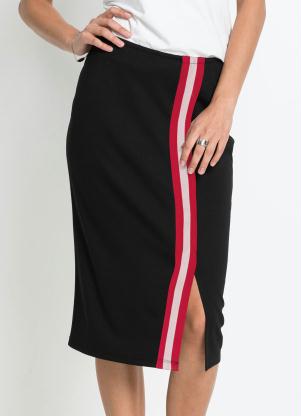 Saia em Ponto Roma com Faixa (Preta)