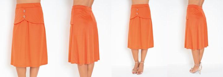 Saia Laranja com Bot�es