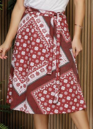 Saia (Len�o Vermelha) Evas� Moda Evang�lica