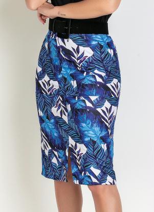 Saia Moda Evang�lica com Fenda (Folhagem)