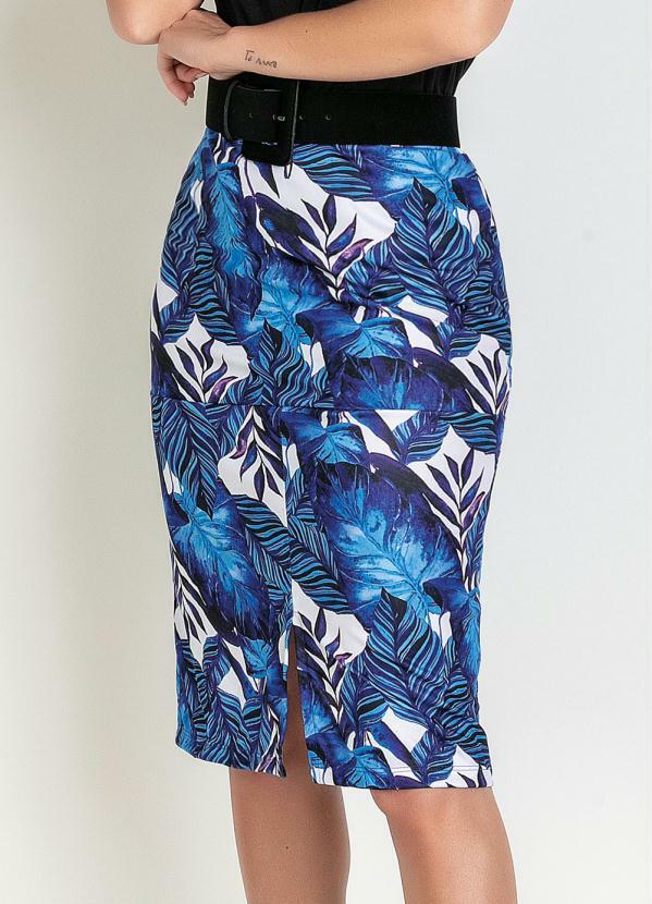 Saia Moda Evang�lica com Fenda (Folhagem)