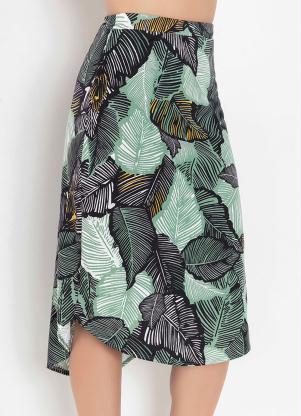 Saia Mullet (Folhagem Verde) Moda Evangélica Saia Mullet (Folhagem Verde) Moda Evangélica