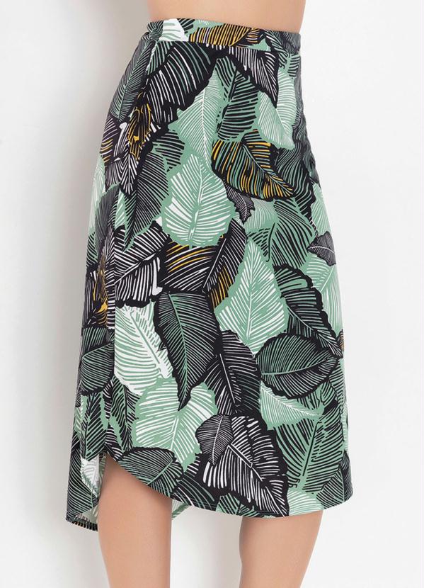 Saia Mullet (Folhagem Verde) Moda Evangélica Saia Mullet (Folhagem Verde) Moda Evangélica