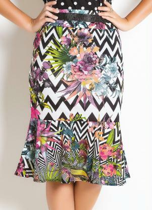 saia peplum branca