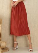 Saia Telha Plissada Midi