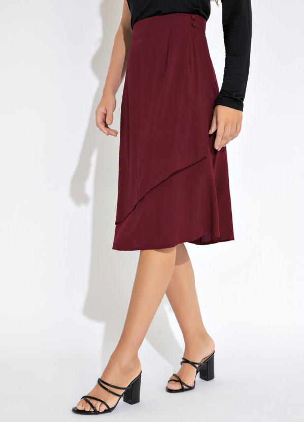 Saia Transpassada (Bordô) Saia Transpassada (Bordô)