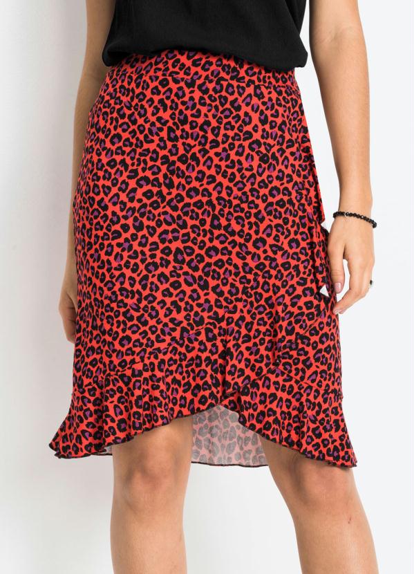 Saia Transpassada com Babado (On�a Vermelha)