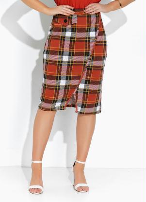 Saia (Xadrez) com Bolso