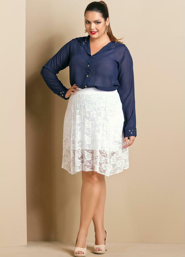 saia de renda branca