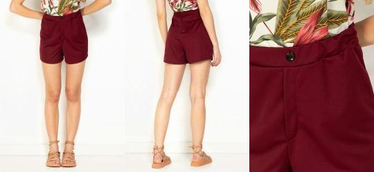 Short Bord� com Cintura Alta