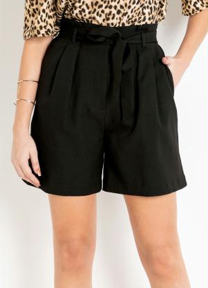 Short Clochard com Amarra��o (Preto)