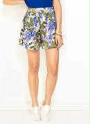 Short Floral Soltinho com Pregas