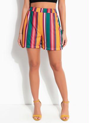 Short (Listras) com Babado Short (Listras) com Babado