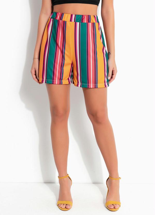 Short (Listras) com Babado Short (Listras) com Babado