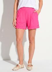 Short Rosa com Bolsos Funcionais