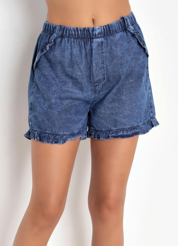 short com babado no cos