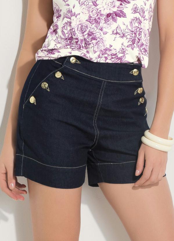 Short (Jeans) com Detalhe de Bot�es