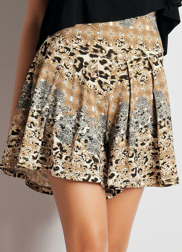 short saia estampado