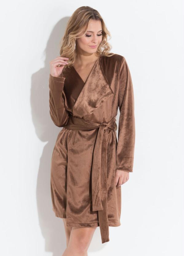 Sobretudo (Marrom) com Pelo Sintético Sobretudo (Marrom) com Pelo Sintético