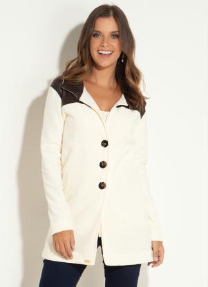 Sobretudo (Off White) com Recortes