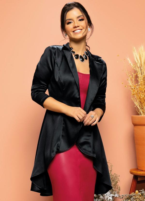 Sobretudo (Preto) com Barra God�