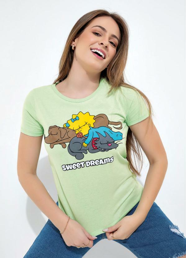 Blusa (Verde) com Estampa Localizada Simpsons