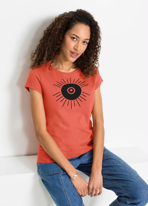 T-Shirt Estampada Olho Grego (Terroso) T-Shirt Estampada Olho Grego (Terroso)