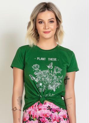 T-Shirt Moda Evang�lica com Estampa (Verde)